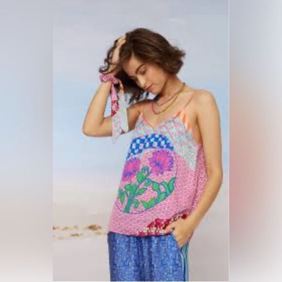 NEW ME369 ANGELIQUE CAMISOLE print shirt XL T2 - Picture 1 of 13